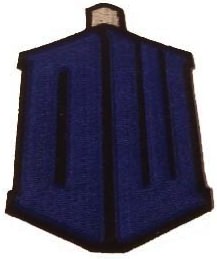 Doctor Who tardis logo clothing patch