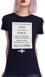 Doctor Who Tardis Message Women's T-Shirt 