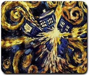 Doctor Who Van Gogh exploding Tardis mousepad