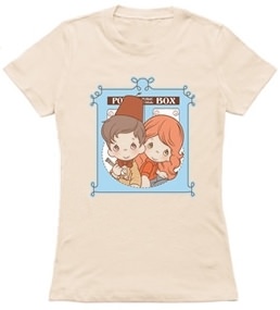 Doctor Who and Amy Pond on a cute t-shirt 