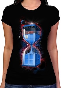 Shop Doctor Who Tardis Hourglass T-Shirt 