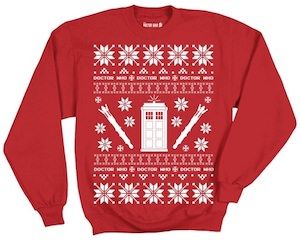 Doctor Who Red Christmas Sweater